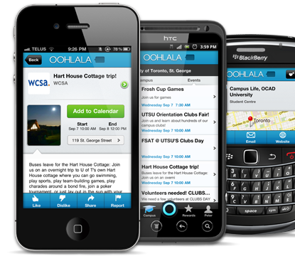OOHLALA for iPhone, iPad, BlackBerry, and Android